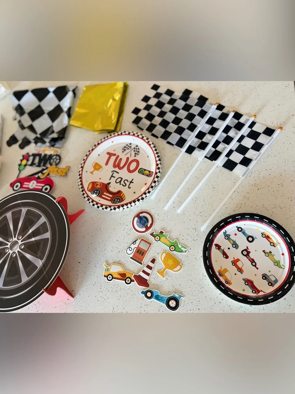 Kids' Two Fast Racing Birthday Party Supplies Set Bundle